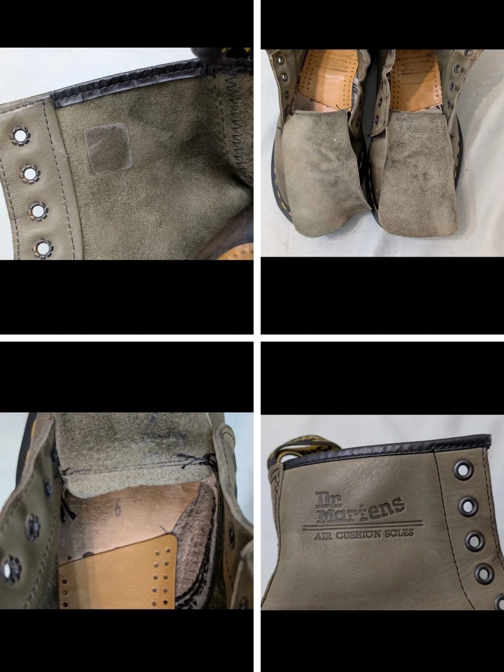 Dr Martens 1460 Vintage MIE Olive Green Leather Boots Made in England Men’s US 7